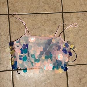 Sequin Pink Top